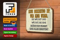 Blechschild Spruch 18x12cm Eine Beziehung wie eine Wiese