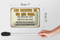 Blechschild Spruch 18x12cm Eine Beziehung wie eine Wiese