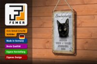 Blechschild Spruch 12x18cm Bombaykatze Katze Schild