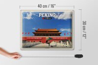 Blechschild Reise 40x30cm Peking China Verbotene Stadt