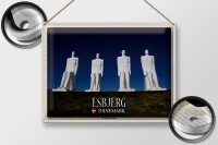 Blechschild Reise 40x30cm Esbjerg Dänemark Der Mensch am Meer