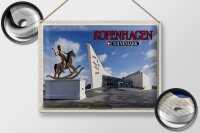Blechschild Reise 40x30cm Kopenhagen Dänemark ARKEN Museum