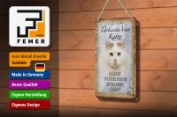 Blechschild Spruch 12x18cm türkische Van Katze Schild