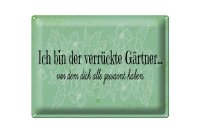 Blechschild Spruch 40x30cm Ich bin der verrückte...