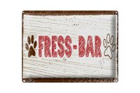 Blechschild Hinweis 40x30cm Fress-Bar Hund