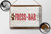 Blechschild Hinweis 40x30cm Fress-Bar Hund