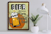 Blechschild 30x40cm Bier Gib deinem Hirn einen Abend frei