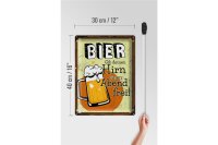 Blechschild 30x40cm Bier Gib deinem Hirn einen Abend frei