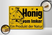 Holzschild Hinweis 30x20cm Honig vom Imker Naturprodukt