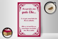 Holzschild Spruch 20x30cm Rezept für eine gute Ehe