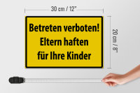 Holzschild Warnschild 30x20cm Betreten Verboten