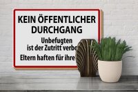 Holzschild Warnschild 30x20cm Kein Öffentlicher Durchgang