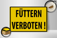 Holzschild Warnschild 30x20cm Füttern Verboten
