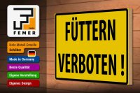 Holzschild Warnschild 30x20cm Füttern Verboten