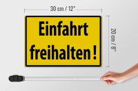 Holzschild Warnschild 30x20cm Einfahrt freihalten