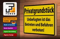 Holzschild Warnschild 30x20cm Privatgrundstück