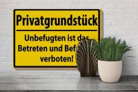 Holzschild Warnschild 30x20cm Privatgrundstück