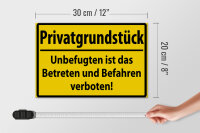 Holzschild Warnschild 30x20cm Privatgrundstück