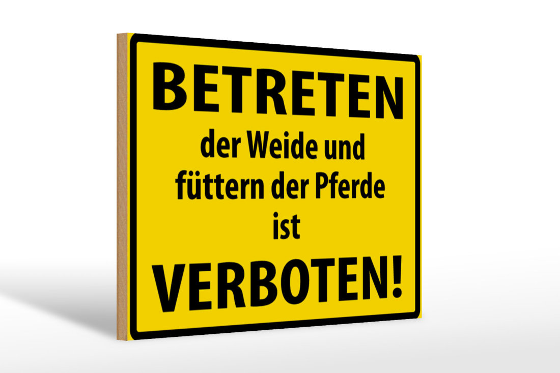Verbotsschild "Betreten Der Weide Verboten" – Wetterfest, 30x20 Cm, Ideal Für Weiden & Gärten