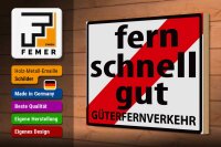 Holzschild Hinweis 30x20cm Fern Schnell Gut Güterfernverkehr