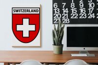 Holzschild Flagge 20x30cm Switzerland Schweiz Wappen