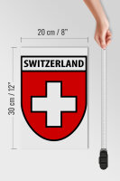 Holzschild Flagge 20x30cm Switzerland Schweiz Wappen