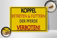 Holzschild Warnschild 30x20cm Koppel Betreten verboten