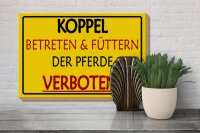 Holzschild Warnschild 30x20cm Koppel Betreten verboten