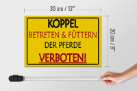 Holzschild Warnschild 30x20cm Koppel Betreten verboten