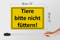 Holzschild Warnschild 30x20cm Tiere bitte nicht füttern