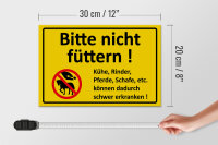Holzschild Warnschild 30x20cm Bitte nicht füttern