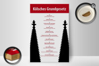 Holzschild Spruch 20x30cm Kölsches Grundgesetz