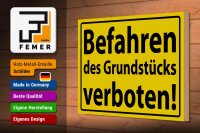 Holzschild Warnschild 30x20cm Befahren Grundstück verboten