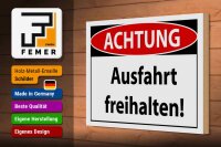 Holzschild Hinweis 30x20cm Achtung Ausfahrt freihalten
