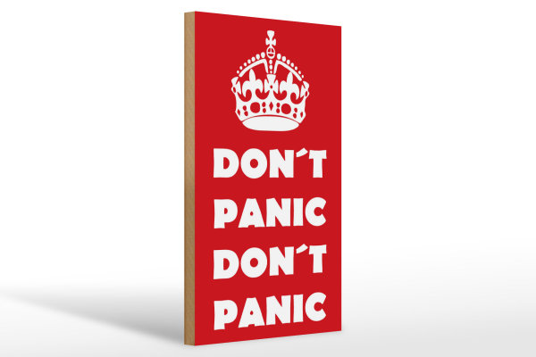 Holzschild Spruch 20x30cm Dont Panic dont panic