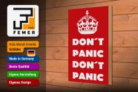 Holzschild Spruch 20x30cm Dont Panic dont panic