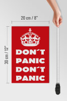Holzschild Spruch 20x30cm Dont Panic dont panic