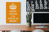 Holzschild Spruch 20x30cm Keep Calm and have a beer