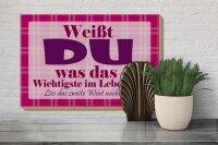 Holzschild Spruch 30x20cm Wichtigste bist DU