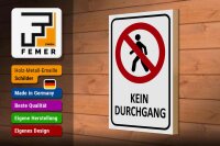 Holzschild Hinweis 20x30cm Kein Durchgang