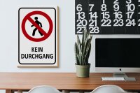 Holzschild Hinweis 20x30cm Kein Durchgang