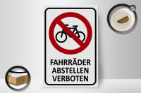 Holzschild Hinweis 20x30cm Fahrräder abstellen verboten