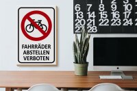 Holzschild Hinweis 20x30cm Fahrräder abstellen verboten