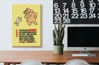 Holzschild Spruch 20x30cm Ich bin der Chef (Schweine)