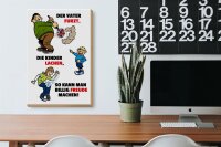 Holzschild Spruch 20x30cm Vater furzt Kinder lachen