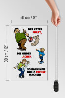 Holzschild Spruch 20x30cm Vater furzt Kinder lachen