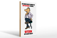 Holzschild Spruch 20x30cm Muss nicht im Mittelpunkt stehen