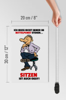 Holzschild Spruch 20x30cm Muss nicht im Mittelpunkt stehen