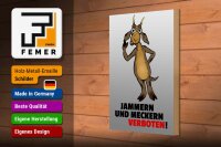 Holzschild Spruch 20x30cm Jammern und Meckern verboten