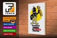 Holzschild Spruch 20x30cm Möchte einmal mit Profis arbeiten